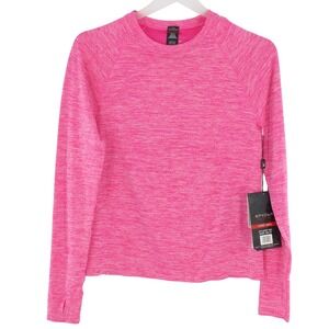 Spyder Active Top Long Sleeve Thumbhole SP1054 Small Pink Space Dye